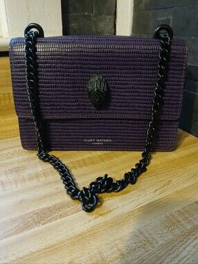 Kurt Geiger NWOT Purple Shoreditch W/Black Hardware & Dustbag